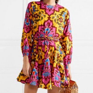 RHODE RESORT Ella Dress Mini Vibrant Pink Print